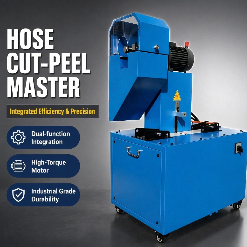 Dust-Free Hose Cutting and Skiving Machine High Pressure Hose Cutter Electric Hydraulic Hose Tube Cutting Machine