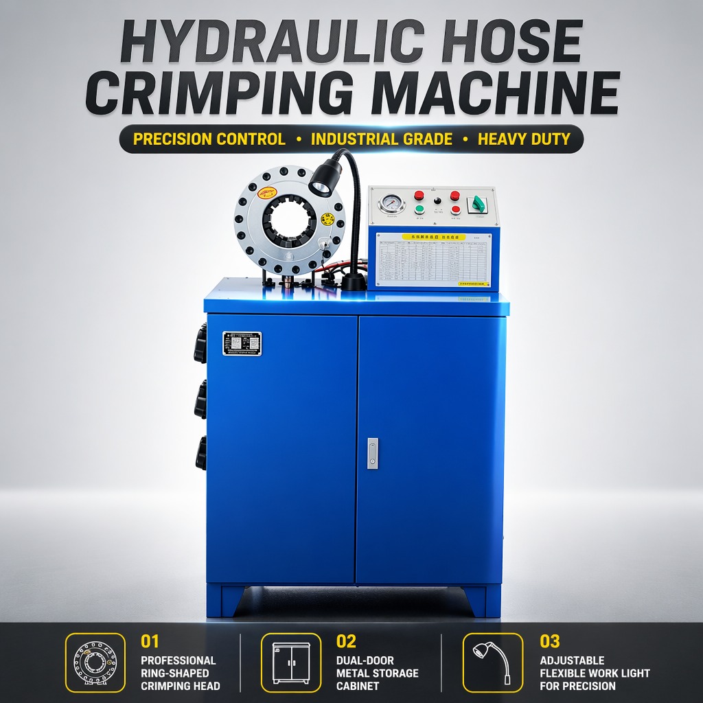 Hydraulic Steel Tube Swaging Machine Mini Tube Reducer Greenhouse Pipe Scaffolding Crimping Machine High Pressure Hose Fitting Crimper