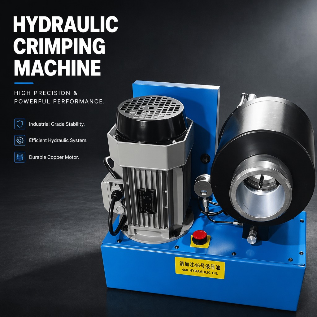 Fully Automatic Horizontal Hose Crimping Machine Hydraulic Hose Locking Machine Crimper Finn-Power Style Swaging Machine