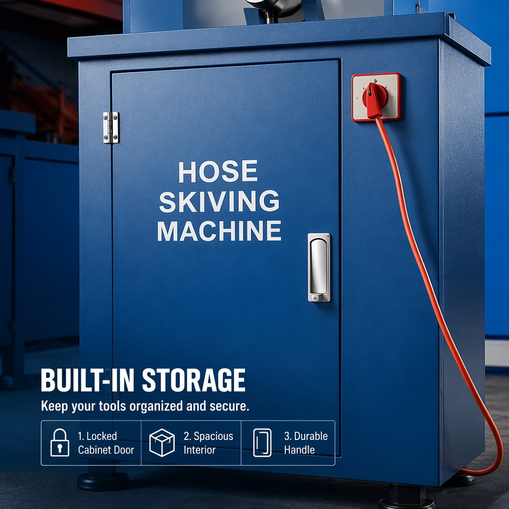 Hose Skiving Machine BJ-51 | 1/8"-2" 4SN | 10 Sets Dies | 400W 1500pcs/h | 220V/380V