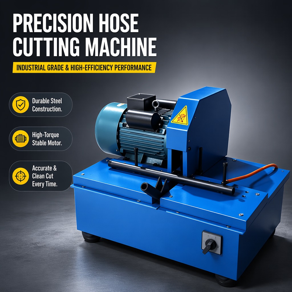 Hose Cutting Machine QG-51A | 1/8"-2" 4SN | HSS Double-edged Blade φ350mm | 3000rpm | DC12V/24V Optional