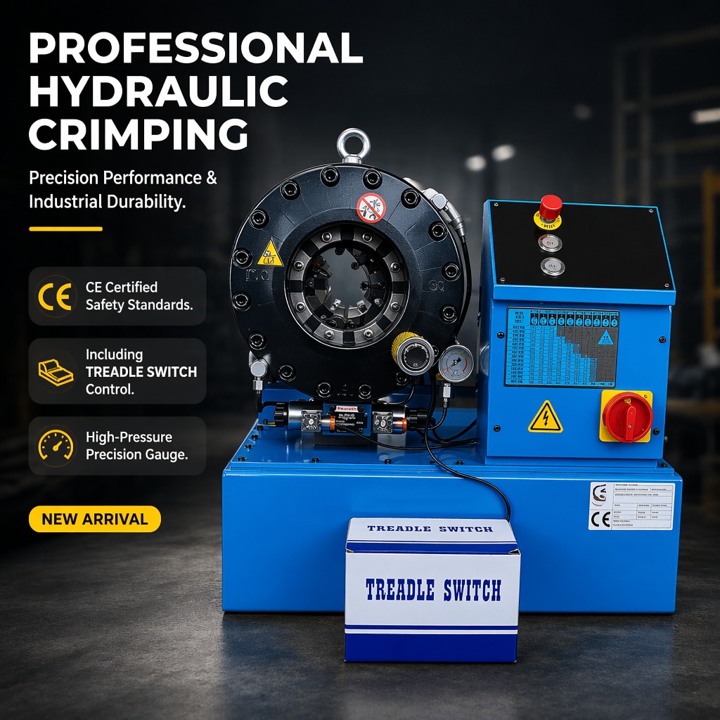 High Pressure Hose Fitting Crimper Vertical Hydraulic Hose Crimping Machine Hose Locking Machine Steel Tube Swaging Machine