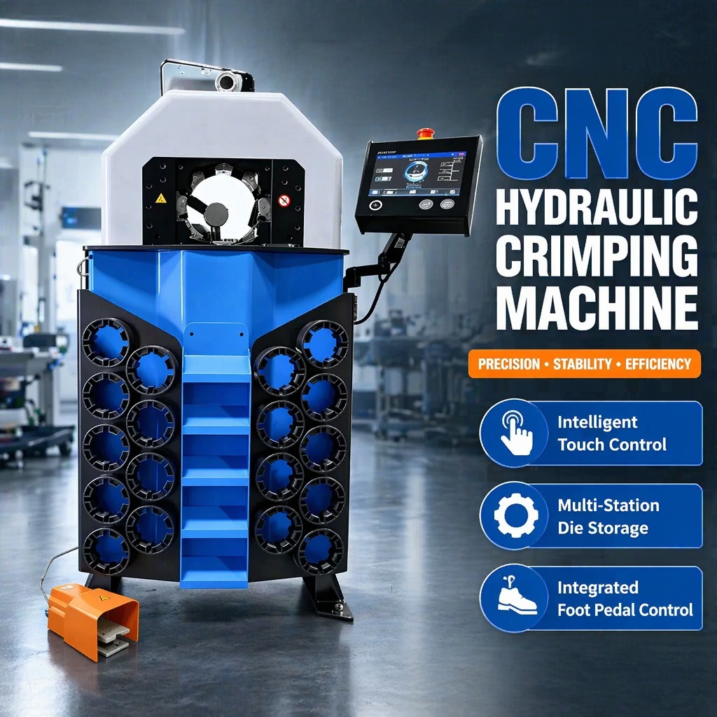 4 Inch Ultra-Thin Large Diameter Hydraulic Hose Crimping Machine Hose Swaging Machine Super High Pressure Crimper